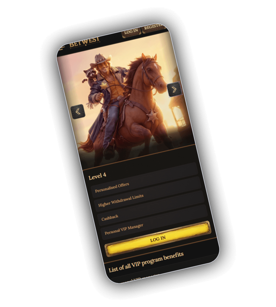 BetWest loyalty rewards on mobile